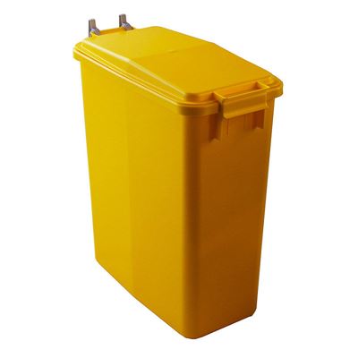 Avfallsbehållare Selje, 60 liter, BxDxH 290x595x627 mm, gul/gul