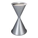 Golvaskkopp med kägelform, H 730 mm, Ø 400 mm, silver