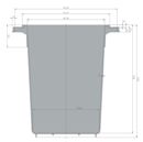 Plasttunna, 50 l, HxØ 555x420 mm, utan lock, från 5 st