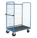 Rullbur med trådgaller Ilotar, lastkapacitet 500 kg, massivgummihjul, lastyta LxB 1140 x 730 mm