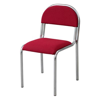 Konferensstol Lonett, vinröd/krom