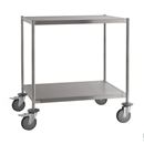 Serveringsvagn Rostfri, 2 hyllplan, helsvetsad, LxB 1050x550 mm