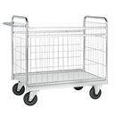 Paketvagn Senja, LxBxH 1190x650x1025 mm, med broms på 2 hjul