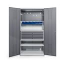 Verktygsskåp Gari, paket 3, BxDxH 1020x540x2000 mm, max 500 kg, grå, kodlås