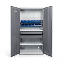 Verktygsskåp Gari, paket 5, BxDxH 1020x540x2000 mm, max 500 kg, grå, cylinderlås