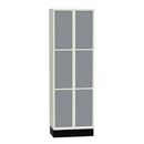 Elevskåp Sonesson Flex, 6 dörrar i 2 skåp, BxDxH 600x400x1900 mm, grå/vit