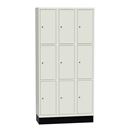 Elevskåp Sonesson Flex, 9 dörrar i 3 skåp, BxDxH 900x400x1900 mm, vit