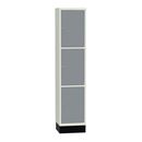 Elevskåp Sonesson Flex, 3 dörrar i 1 skåp, BxDxH 400x400x1900 mm, grå/vit