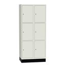 Elevskåp Sonesson Flex, 6 dörrar i 2 skåp, BxDxH 800x550x1900 mm, vit