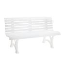 Parkbänk Ropi 13, HxB 800x1500 mm, vit