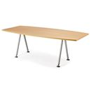 Konferensbord United för 6 personer, 2000x900 mm, bok/silver
