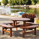 Bänkbord Rondo, Ø 2000 mm, brun