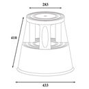 Kickstep elefantfot,  Ø433/283 mm. Blå