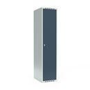 Klädskåp Fydor SMG, BxDxH 400x550x1752 mm, 1 dörr i 1 skåp, plant tak, grå/ljusgrå