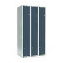 Z-skåp Fydor SMZ, BxDxH 900x550x1752 mm, 6 dörrar i 3 skåp, plant tak, grå/ljusgrå