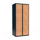 Klädskåp Fydor FFF, BxDxH 800x550x1752 mm, 2 dörrar i 2 skåp, plant tak, ant/ek