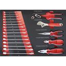 Verkstadsvagn Kebne, inkl. 145 verktyg, BxDxH 708x459x977 mm, blå