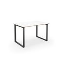 Bord DUO-O Trend, rak skiva, raka hörn, LxB 1200x800 mm, vit/svart