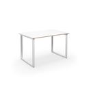 Bord DUO-O Trend, rak skiva, raka hörn, LxB 1200x800 mm, vit/vit