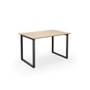 Bord DUO-O Trend, rak skiva, raka hörn, LxB 1200x800 mm, ek/svart