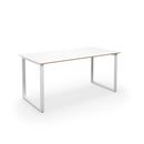 Bord DUO-O Trend, rak skiva, raka hörn, LxB 1600x800 mm, vit/vit