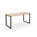 Bord DUO-O Trend, rak skiva, runda hörn LxB 1600x800 mm, ek/svart