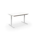 Bord DUO-T Trend, rak skiva, runda hörn LxB 1200x800 mm, vit/vit