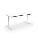 Bord DUO-T Trend, rak skiva, runda hörn LxB 1600x800 mm, vit/vit