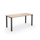 Bord DUO-U Trend, rak skiva, runda hörn LxB 1600x800 mm, ek/svart