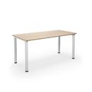 Bord DUO-U Trend, rak skiva, runda hörn LxB 1600x800 mm, ek/vit