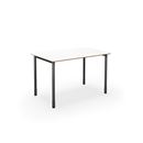 Bord DUO-C Trend, rak skiva, runda hörn, LxB 1200x800 mm, vit/svart