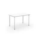 Bord DUO-C Trend, rak skiva, runda hörn, LxB 1200x800 mm, vit/vit