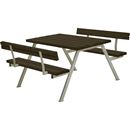 Bänkbord Dante, med ryggstöd, för 4 personer, längd 1180 mm, svart