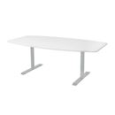 Konferensbord Verona, 2000x1200 mm, vit/silver