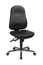 Kontorsstol Support, mellanhög rygg, svart vinyl