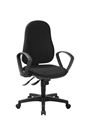 Kontorsstol Support Sy, med armstöd, svart