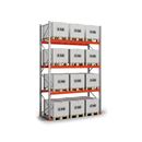 Pallställ Space grundsektion, B1100xH4500 mm för 12 pallar, 750 kg/pall, max 9000 kg/sektion