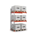 Pallställ Space utbyggnad, B1100xH3000 mm för 6 pallar, 1000 kg/pall, max 9000 kg/sektion