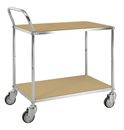 Hyllvagn Telma ESD, 4 länkhjul, 2 hyllor, LxBxH 850 x 435 x 950 mm, 2 med broms, från 2 st