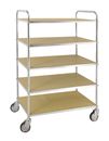 Hyllvagn Telma ESD, 4 länkhjul, 5 hyllor, LxBxH 980 x 585 x 1445 mm, från 2 st