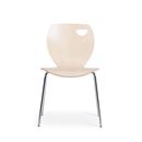 Skalstol Laura, stapelbar, 4-pack, björk/krom