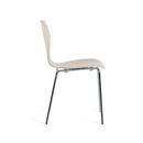 Skalstol Laura, stapelbar, 4-pack, björk/krom