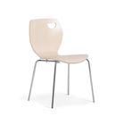 Skalstol Laura, stapelbar, 4-pack, björk/krom