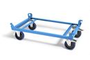 Pallvagn Konrad, för pallar 1000 x 800 mm, lastkapacitet 1000 kg, lasthöjd 280 mm, blå, från 5 st