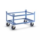 Pallvagn Konrad, för Europapallar, lastkapacitet 500 kg, lasthöjd 650 mm, blå