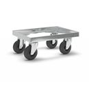 Backvagn Universal, med massivgummihjul, lastkapacitet 250 kg, lastyta 410 x 310 mm, galvaniserat