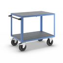 Bordsvagn Industri Industri, 2 hyllplan av plast, hyllplan 1050 x 700 mm, stativ ljusblått