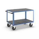 Bordsvagn Industri Industri, 2 hyllplan av plast, hyllplan 1250 x 800 mm, stativ ljusblått