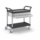 Rullvagn med lådor Pelle, LxBxH 850 x 480 x 950 mm, 2 lådor, 2 hyllplan, lastkapacitet 200 kg