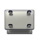 Rullvagn Mateo, 2 hyllplan med glidskydd, 1 skjutbygel, lastkapacitet 250 kg, stötskyddsprofil